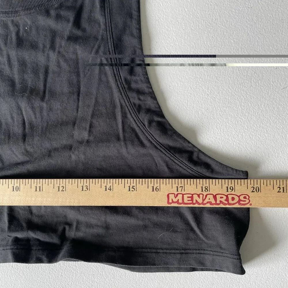 Lululemon All Yours Crop Tank Top Athletic Athleisure Black Women's Size 6